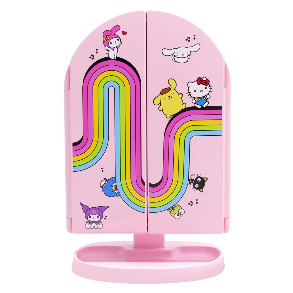 NIB SANRIO HELLO KITTY‎ RAINBOW ARCH TRIFOLD MAKEUP MIRROR KIDS TEENS